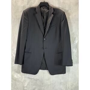 GIORGIO ARMANI Men's Black Solid Basic Two-Button Wool Sport Coat SZ 54 (US 44R)